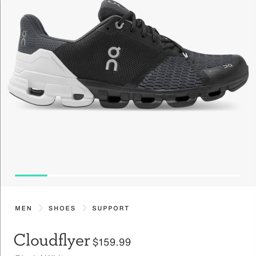 On Cloudflyer men’s shoes black/white size 12.5